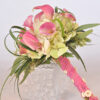 The Pink Mini Calla Lilly Bouquet & Matching Lilly Boutonniere