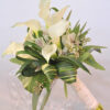 The White Mini Calla Lilly Bouquet & Matching Lilly Boutonniere